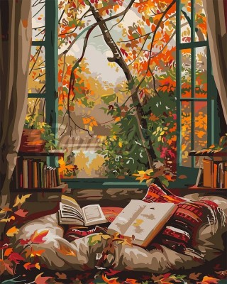 Ζωγραφική με αριθμούς Cozy Fall Reading 40x50cm