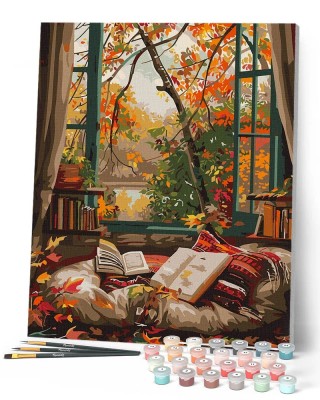 Ζωγραφική με αριθμούς Cozy Fall Reading 40x50cm