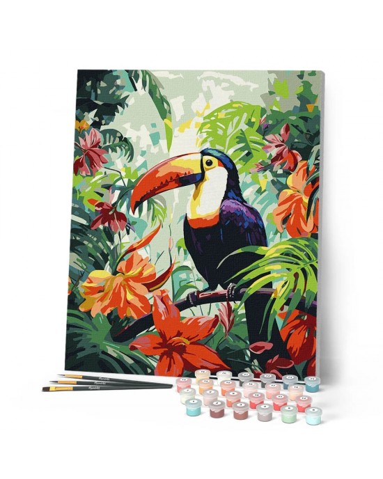 Ζωγραφική με αριθμούς Toucan in the Jungle 40x50cm