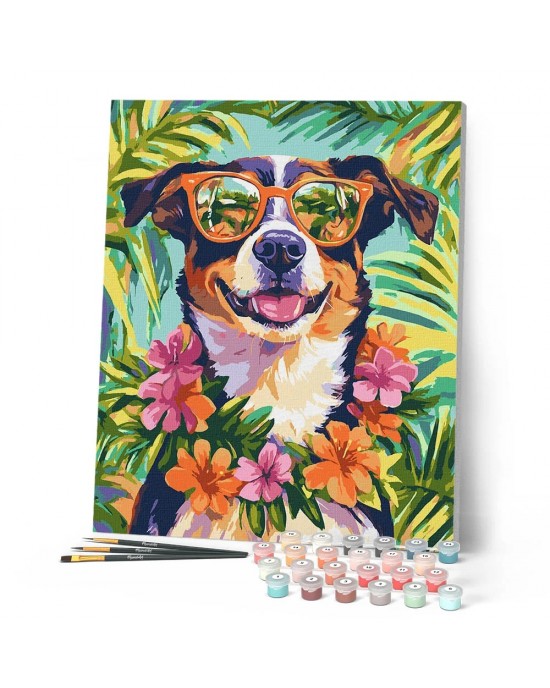 Ζωγραφική με αριθμούς Holiday Dog 40x50cm