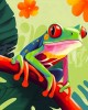Διαμάντια Tropical Red-Eyed Tree Frog 25x25cm