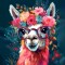 Διαμάντια Fantasy Llama and Flowers 25x25cm