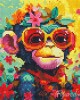 Διαμάντια Fantasy Monkey and Flowers 25x25cm