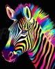 Διαμάντια Neon Zebra 25x25cm