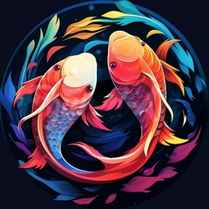 Διαμάντια Colorful Koi Carps 25x25cm