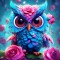 Διαμάντια Little Blue Owl 25x25cm