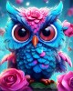 Διαμάντια Little Blue Owl 25x25cm