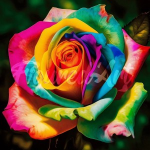 Διαμάντια Multi Coloured Rose 25x25cm