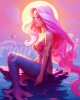 Διαμάντια Pink Mermaid 25x25cm