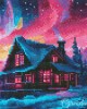 Διαμάντια House under Aurora Sky 25x25cm