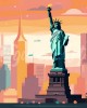 Διαμάντια Bright New York Skyline 25x25cm