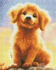 Διαμάντια Cute Golden Retriever Pup 25x25cm