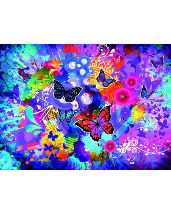 2000 κομμάτια COLORFUL FLOWERS AND BUTTERFLIES