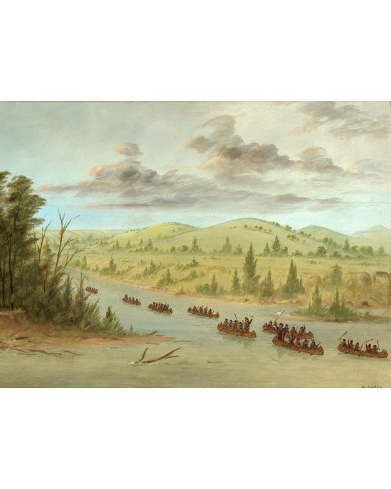 2000 κομμάτια LA SALLE'S PARTY ENTERING THE MISSISSIPPI IN CANOES