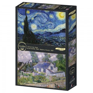 2x500 ΚΟΜΜΑΤΙΑ VAN GOGH'S ART: STARRY NIGHT, 1889 - HOUSES AT AUVERS, 1890 