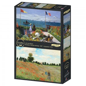 2x500 ΚΟΜΜΑΤΙΑ MONET'S ART: GARDEN AT SAINTE ADRESSE, 1867 - POPPY FIELD NEAR ARGENTUEIL, 1873