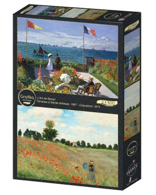 2x500 ΚΟΜΜΑΤΙΑ MONET'S ART: GARDEN AT SAINTE ADRESSE, 1867 - POPPY FIELD NEAR ARGENTUEIL, 1873