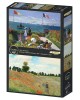 2x500 ΚΟΜΜΑΤΙΑ MONET'S ART: GARDEN AT SAINTE ADRESSE, 1867 - POPPY FIELD NEAR ARGENTUEIL, 1873