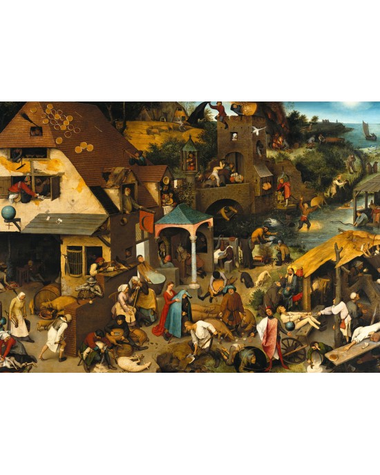 2x500 ΚΟΜΜΑΤΙΑ THE ART OF PETER BRUEGHEL: FLEMISH PROVERBS - THE ENUMERATION OF BETHLEHEM