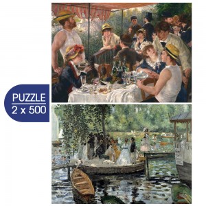 2x500 ΚΟΜΜΑΤΙΑ THE ART OF AUGUSTE RENOIR: LUNCHEON OF THE BOATING PARTY - LA GRENOUILLERE 