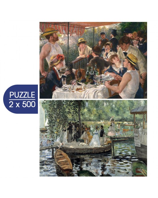 2x500 ΚΟΜΜΑΤΙΑ THE ART OF AUGUSTE RENOIR: LUNCHEON OF THE BOATING PARTY - LA GRENOUILLERE 