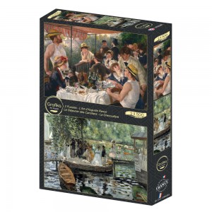 2x500 ΚΟΜΜΑΤΙΑ THE ART OF AUGUSTE RENOIR: LUNCHEON OF THE BOATING PARTY - LA GRENOUILLERE 