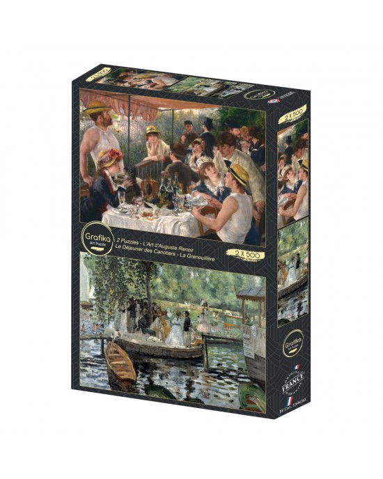 2x500 ΚΟΜΜΑΤΙΑ THE ART OF AUGUSTE RENOIR: LUNCHEON OF THE BOATING PARTY - LA GRENOUILLERE 