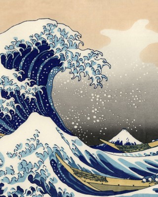 2x500 ΚΟΜΜΑΤΙΑ THE ART OF HOKUSAI: THE GREAT WAVE OF KANAGAWA - SHINEGAWA ON TOKAIDO 