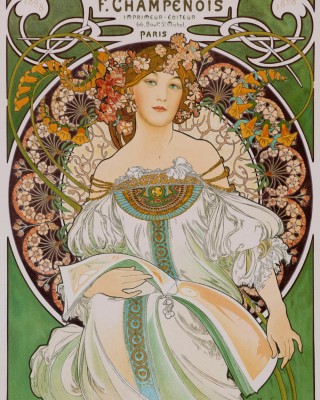 2x500 ΚΟΜΜΑΤΙΑ THE ART OF MUCHA: REVERIE (1898) – LEFEVRE - UTILE BISCUITS (1896)