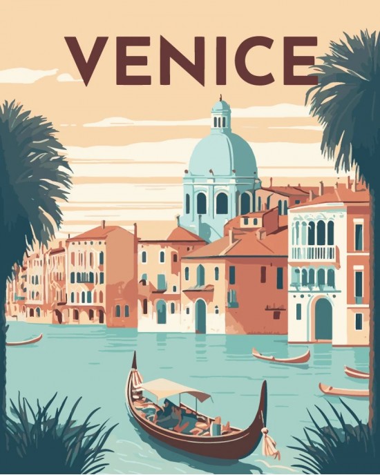 Ζωγραφική με αριθμούς Travel Poster Venice 40x50cm