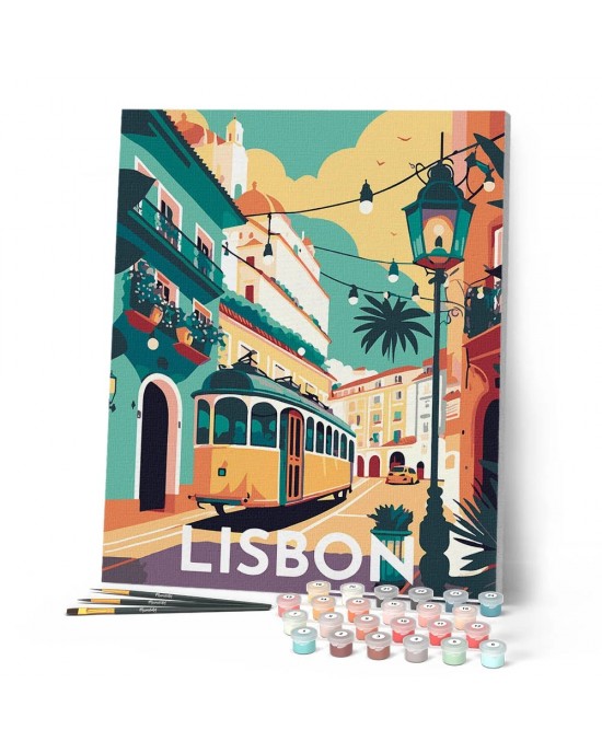 Ζωγραφική με αριθμούς Travel Poster Lisbon 40x50cm