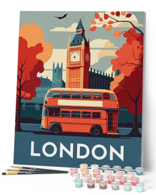 Ζωγραφική με αριθμούς Travel Poster London 40x50cm