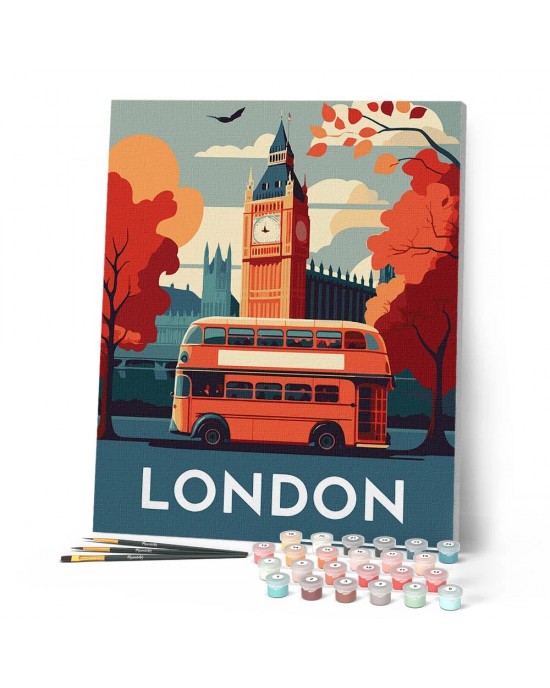 Ζωγραφική με αριθμούς Travel Poster London 40x50cm