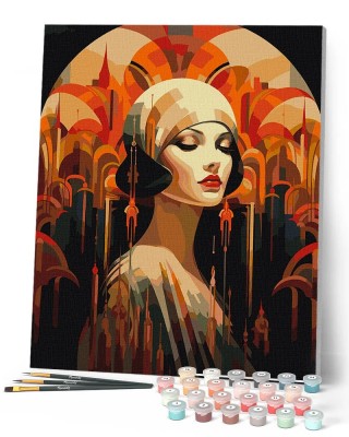 Ζωγραφική με αριθμούς Art Deco Woman 40x50cm
