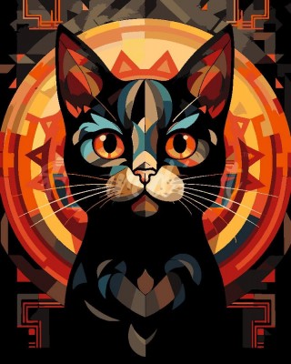 Ζωγραφική με αριθμούς Black Cat 40x50cm