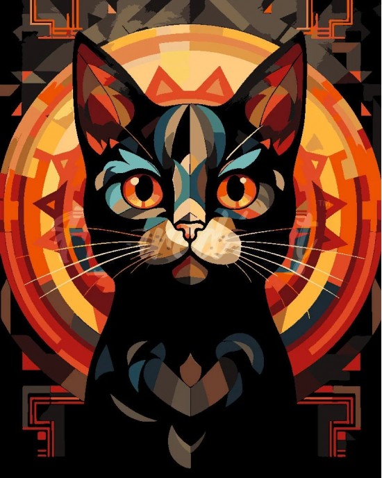 Ζωγραφική με αριθμούς Black Cat 40x50cm