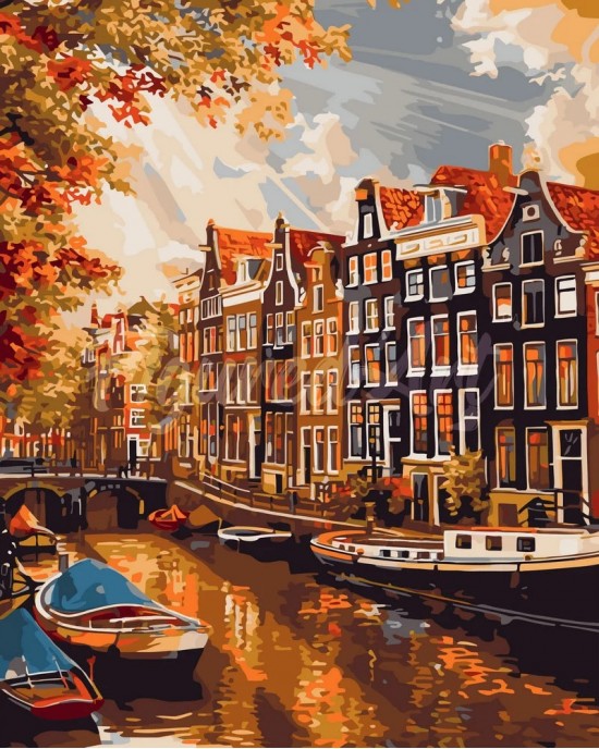 Ζωγραφική με αριθμούς Sunshine in Amsterdam 40x50cm