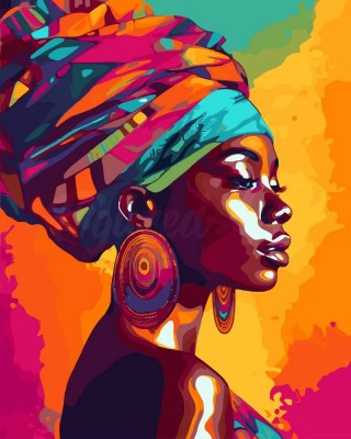 Ζωγραφική με αριθμούς African Lady 40x50cm