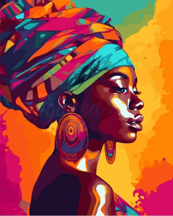 Ζωγραφική με αριθμούς African Lady 40x50cm