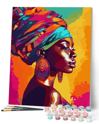 Ζωγραφική με αριθμούς African Lady 40x50cm