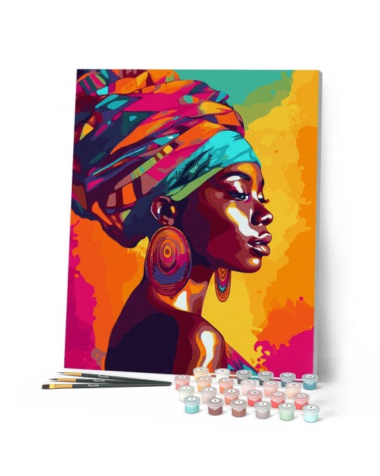 Ζωγραφική με αριθμούς African Lady 40x50cm