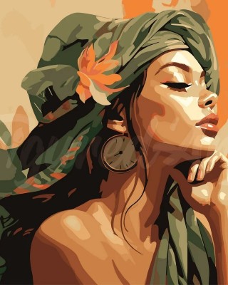 Ζωγραφική με αριθμούς Woman in African Turban 40x50cm