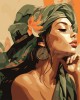 Ζωγραφική με αριθμούς Woman in African Turban 40x50cm