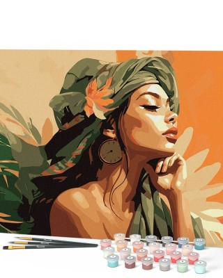 Ζωγραφική με αριθμούς Woman in African Turban 40x50cm