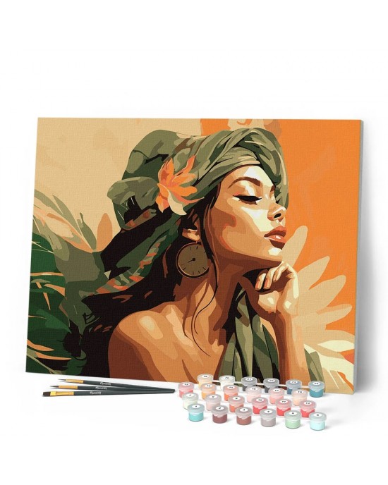 Ζωγραφική με αριθμούς Woman in African Turban 40x50cm