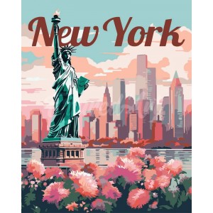 Ζωγραφική με αριθμούς Travel Poster New York in Bloom 40x50cm