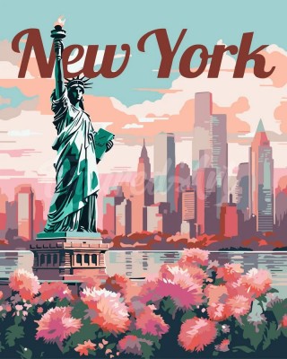 Ζωγραφική με αριθμούς Travel Poster New York in Bloom 40x50cm