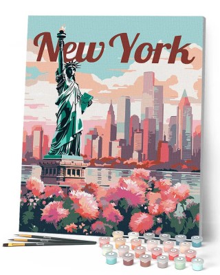 Ζωγραφική με αριθμούς Travel Poster New York in Bloom 40x50cm