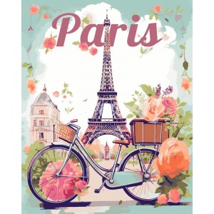 Ζωγραφική με αριθμούς Travel Poster Paris in Bloom 40x50cm