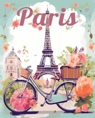 Ζωγραφική με αριθμούς Travel Poster Paris in Bloom 40x50cm